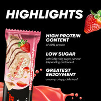 PowerBar PB 40% Protein +Crisp Strawberry White Chocolate Bar – 40g