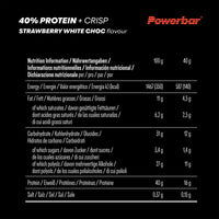 PowerBar PB 40% Protein +Crisp Strawberry White Chocolate Bar – 40g